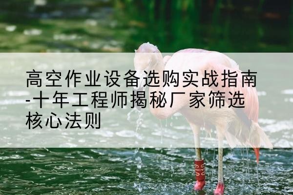 广阳剪叉式升降机厂家-高空作业设备选购实战指南-十年工程师揭秘厂家筛选核心法则